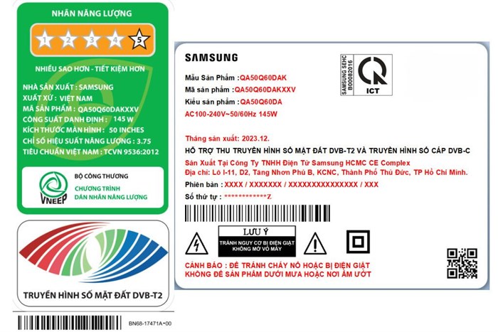 Smart Tivi QLED Samsung 4K 50 Inch QA50Q60D